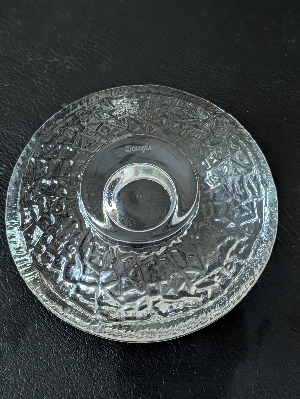 Orrefors disc Votive candle holder